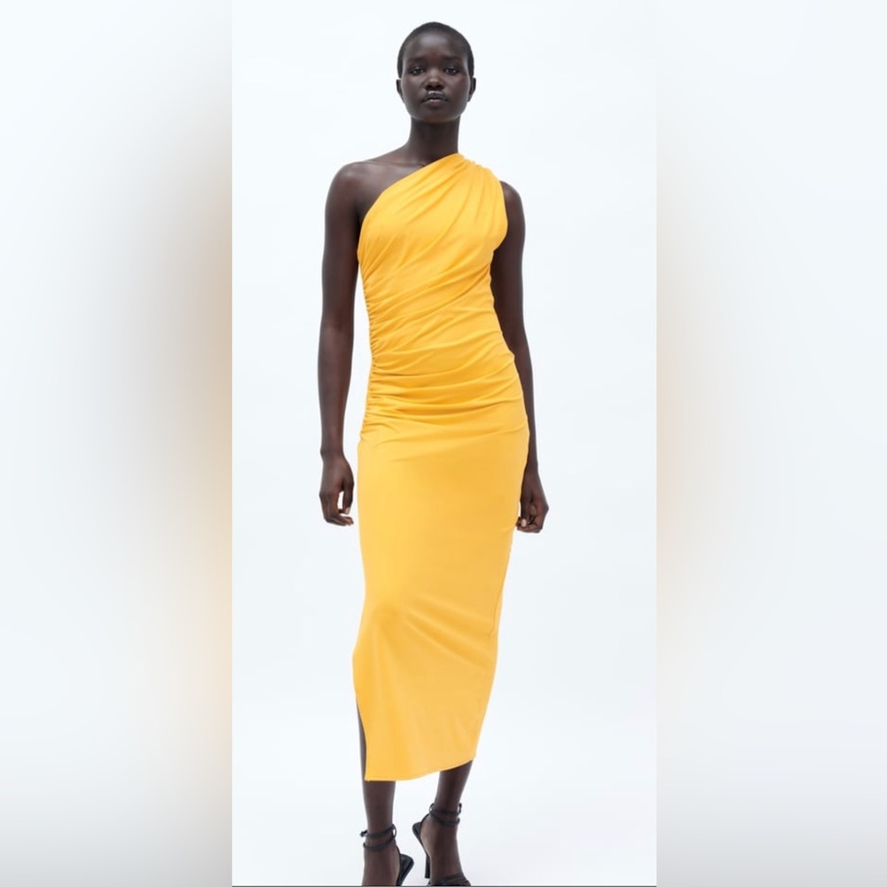 Asymmetric Midi Dress - Zara